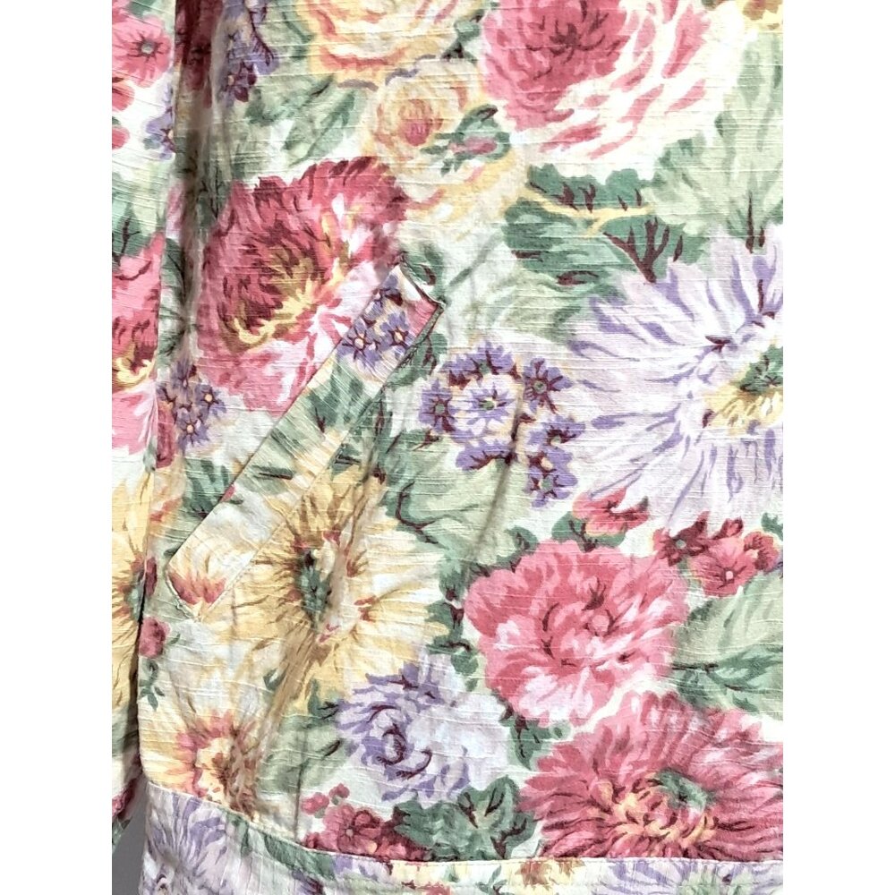 New Identity Women's Floral Cotton Jacket Size L - Picture 5 of 12